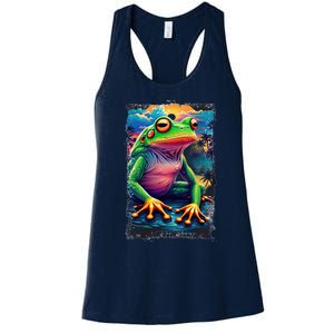 Watercolor Frog Women's Racerback Tank