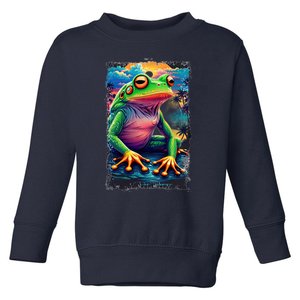 Watercolor Frog Toddler Sweatshirt