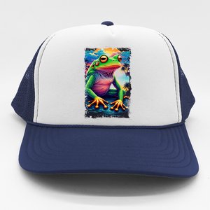 Watercolor Frog Trucker Hat