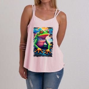 Watercolor Frog Women's Strappy Tank