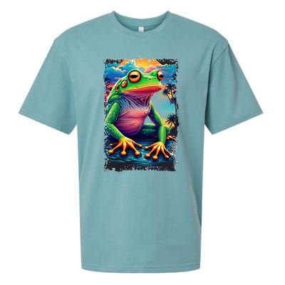 Watercolor Frog Sueded Cloud Jersey T-Shirt