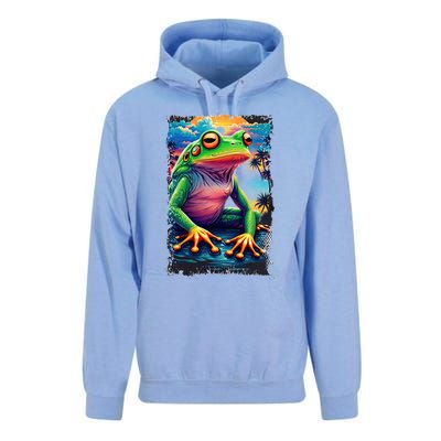 Watercolor Frog Unisex Surf Hoodie