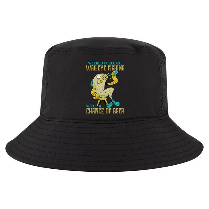 Weekend Forecast Walleye Fishing With A Chance Of Beer Cool Comfort Performance Bucket Hat