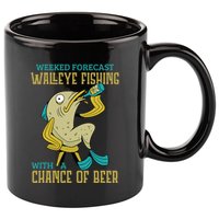 Weekend Forecast Walleye Fishing With A Chance Of Beer 11oz C Handle Ceramic Mug