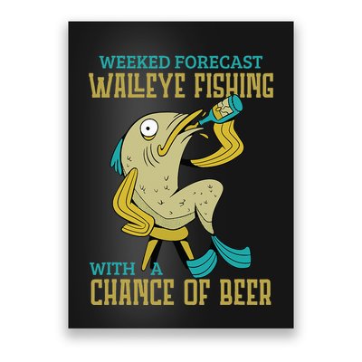 Weekend Forecast Walleye Fishing With A Chance Of Beer Poster