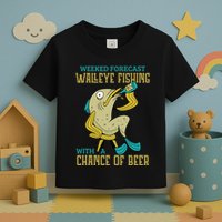 Weekend Forecast Walleye Fishing With A Chance Of Beer Toddler T-Shirt