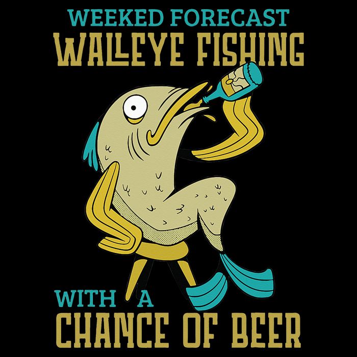 Weekend Forecast Walleye Fishing With A Chance Of Beer Women's Crop Top Tee