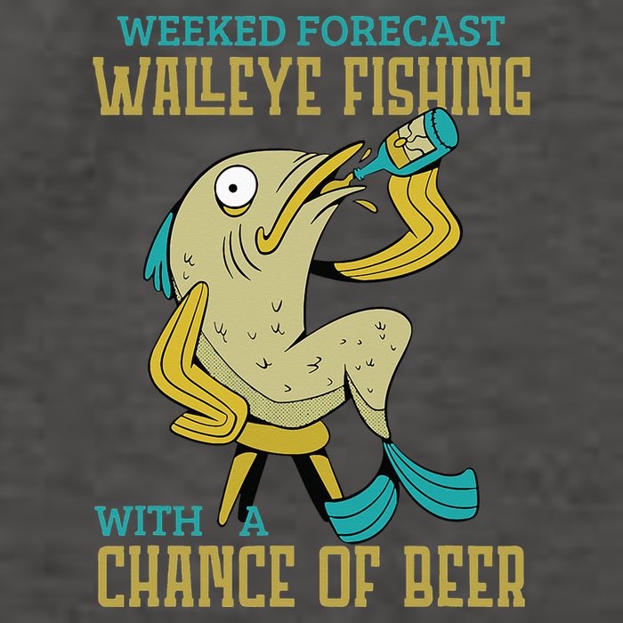Weekend Forecast Walleye Fishing With A Chance Of Beer Vector Backpack