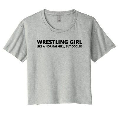 Wrestling Funny Wrestling Funny Gift Women's Crop Top Tee