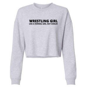 Wrestling Funny Wrestling Funny Gift Cropped Pullover Crew