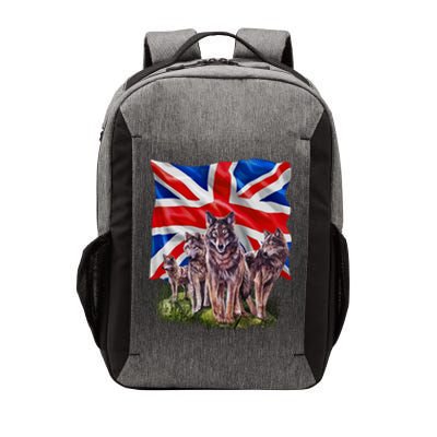 Wolf Family With Union Jack Flag Gift Vector Backpack