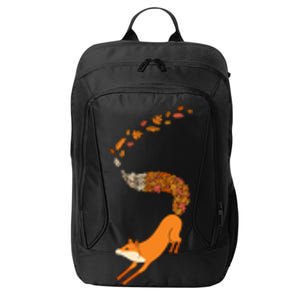 Whimsical Fox With Falling Leaves City Backpack