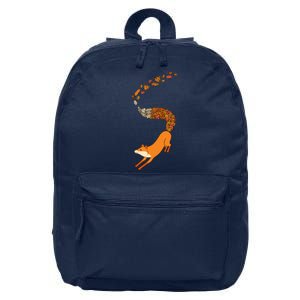 Whimsical Fox With Falling Leaves 16 in Basic Backpack