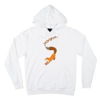 Whimsical Fox With Falling Leaves Hoodie