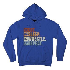 Wrestling Fans Wrestling Lovers Eat Sleep Wrestle Repeat Gift Hoodie