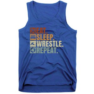 Wrestling Fans Wrestling Lovers Eat Sleep Wrestle Repeat Gift Tank Top