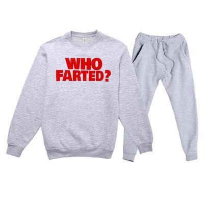 Who Farted Premium Crewneck Sweatsuit Set