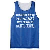 Weekend Forecast Water Skiing Gift Mesh Reversible Basketball Jersey Tank