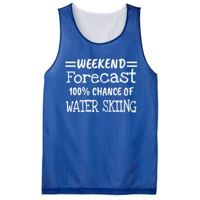 Weekend Forecast Water Skiing Gift Mesh Reversible Basketball Jersey Tank