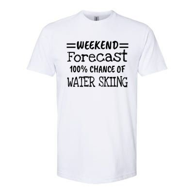 Weekend Forecast Water Skiing Gift Softstyle CVC T-Shirt