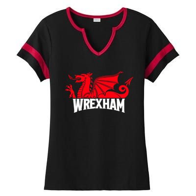 Wrexham FC Wrexham Dragon Football Club Champion Ladies Halftime Notch Neck Tee