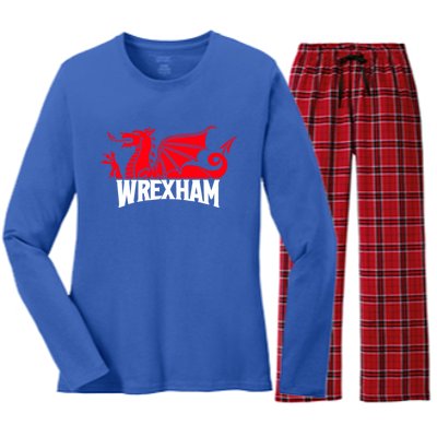 Wrexham FC Wrexham Dragon Football Club Champion Women's Long Sleeve Flannel Pajama Set 