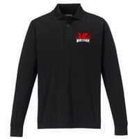 Wrexham FC Wrexham Dragon Football Club Champion Performance Long Sleeve Polo