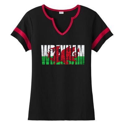 Wales Flag Welsh Dragon Gifts Apparel Merch Souvenir Ladies Halftime Notch Neck Tee