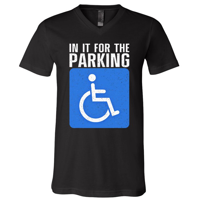 Wheelchair For Women Disability Handicapped V-Neck T-Shirt