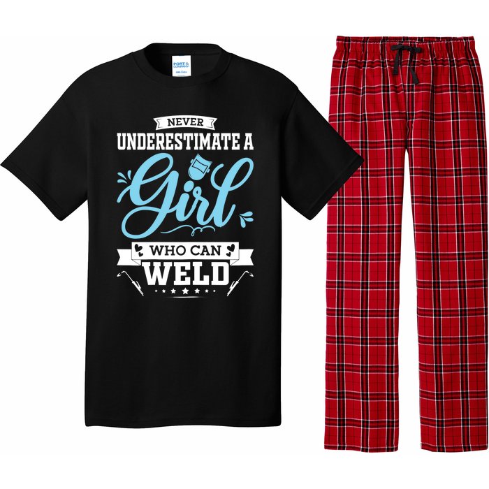 Wo Funny Welder Stuff Woman Welding Gear For Girls Pajama Set