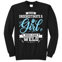 Wo Funny Welder Stuff Woman Welding Gear For Girls Tall Sweatshirt