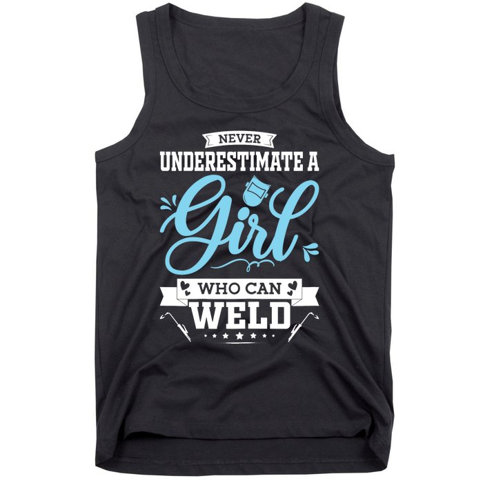 Wo Funny Welder Stuff Woman Welding Gear For Girls Tank Top