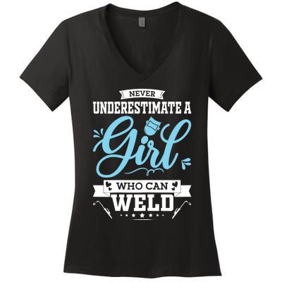 Wo Funny Welder Stuff Woman Welding Gear For Girls Women's V-Neck T-Shirt