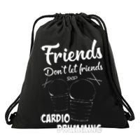 Womens Friends Workout Fitness Cardio Drumming Drawstring Bag