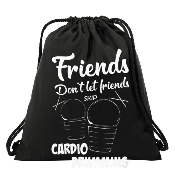 Womens Friends Workout Fitness Cardio Drumming Drawstring Bag