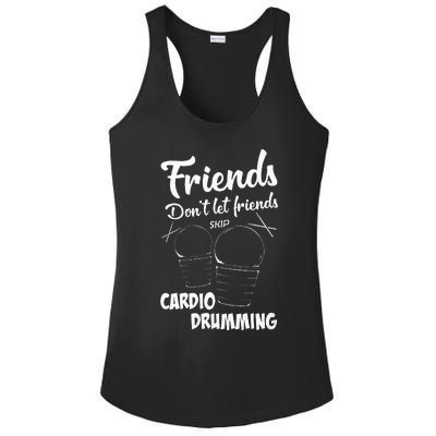 Womens Friends Workout Fitness Cardio Drumming Ladies PosiCharge Competitor Racerback Tank