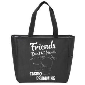 Womens Friends Workout Fitness Cardio Drumming Zip Tote Bag