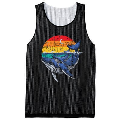 Whale Family Whale Lover Whales Aquarist Marine Biologist Mesh Reversible Basketball Jersey Tank