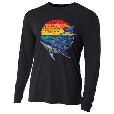 Whale Family Whale Lover Whales Aquarist Marine Biologist Cooling Performance Long Sleeve Crew