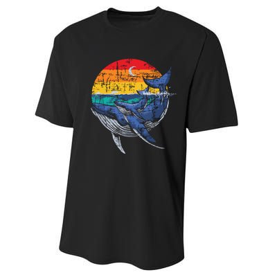 Whale Family Whale Lover Whales Aquarist Marine Biologist Performance Sprint T-Shirt