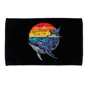 Whale Family Whale Lover Whales Aquarist Marine Biologist Microfiber Hand Towel