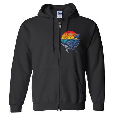 Whale Family Whale Lover Whales Aquarist Marine Biologist Full Zip Hoodie