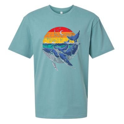 Whale Family Whale Lover Whales Aquarist Marine Biologist Sueded Cloud Jersey T-Shirt