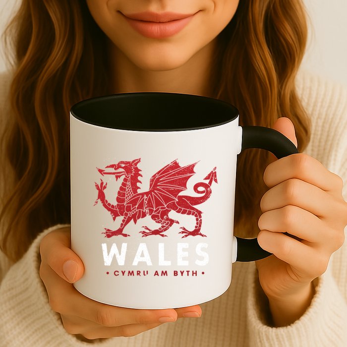 Wales Flag Welsh Dragon Baner Cymru Am Byth Welsh Gift Mug