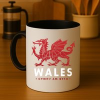 Wales Flag Welsh Dragon Baner Cymru Am Byth Welsh Gift Mug