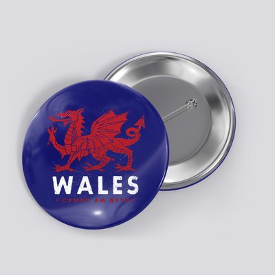 Wales Flag Welsh Dragon Baner Cymru Am Byth Welsh Gift Button