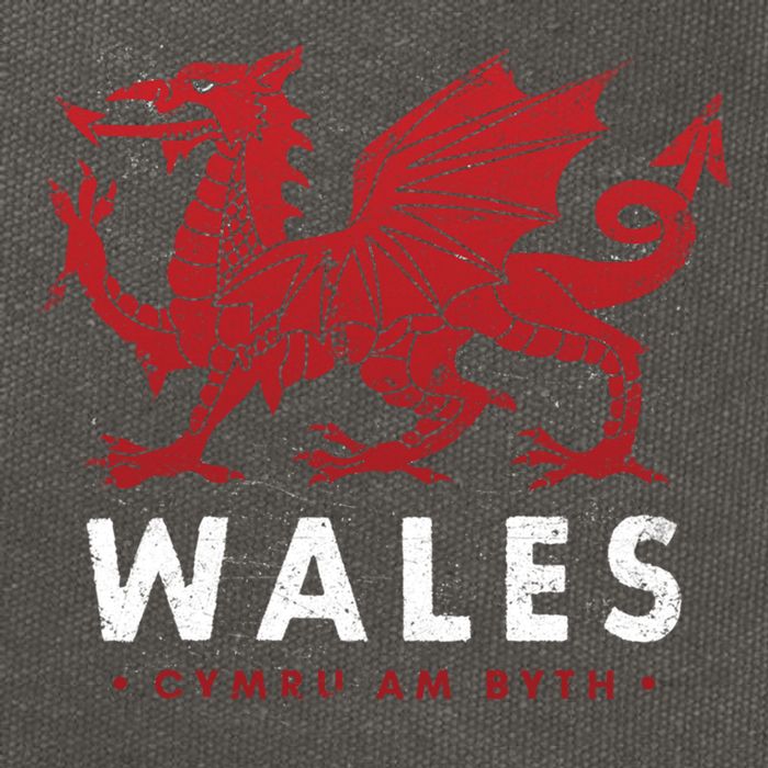 Wales Flag Welsh Dragon Baner Cymru Am Byth Welsh Gift Cotton Canvas Backpack