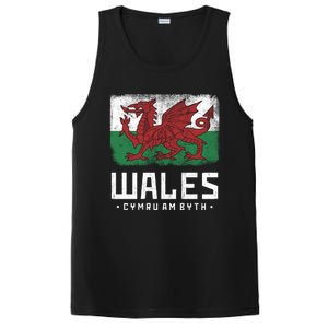 Wales Flag Welsh Dragon Banner Cymru Am Byth Welsh Gift PosiCharge Competitor Tank