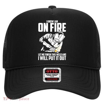Welder Funny Welding Saying Graphic For High Crown Mesh Back Trucker Hat