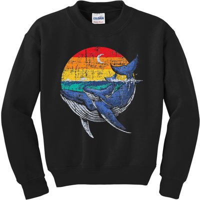 Whale Family Whale Lover Whales Aquarist Marine Biologist Kids Sweatshirt